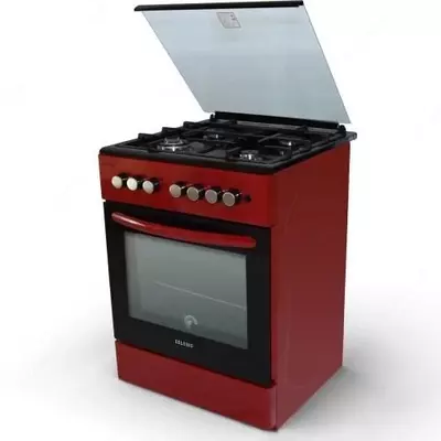 Газовая плита "DELUSSO T6411" (Красная)