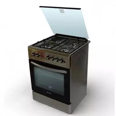 Газовая плита "DELUSSO T6311T6" (Черная/стальная)