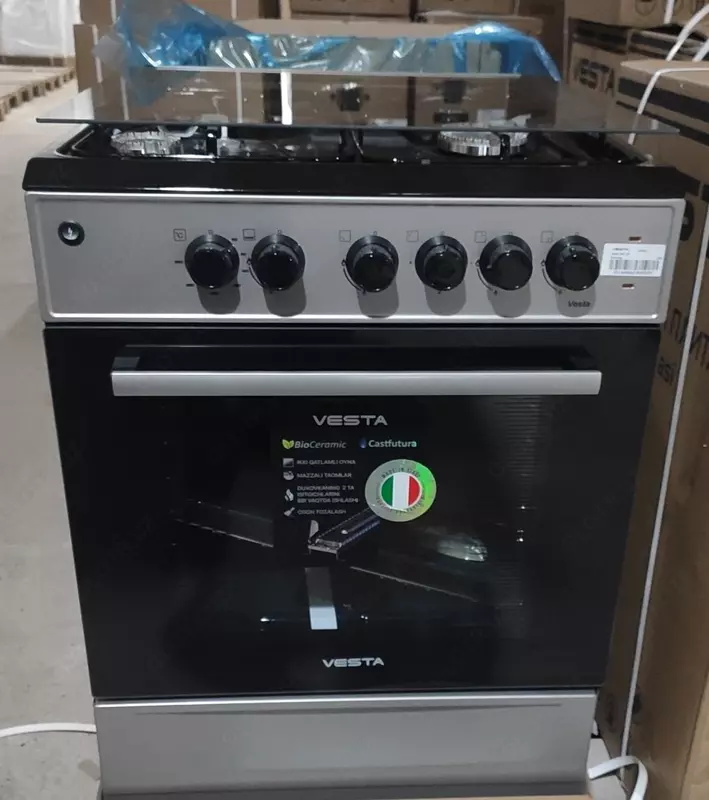 Газовая плита "VESTA АК-10 ГП" (Серая)