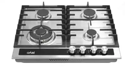 "ARTEL Premio I64-1030" gaz plitasi (INOX/qora)