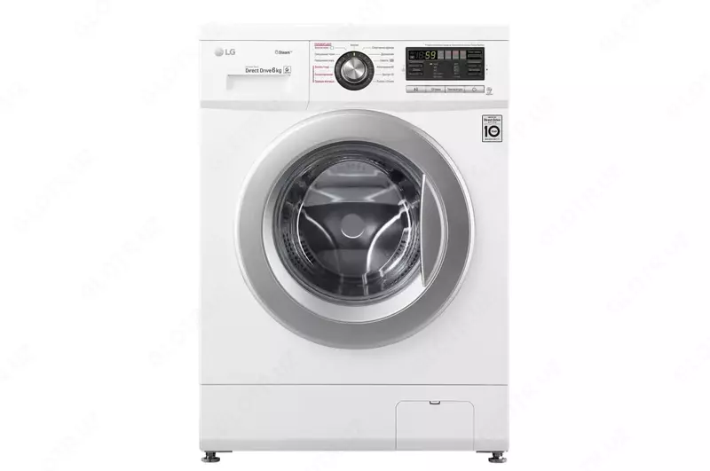 Стиральная машина "LG F1296NDS1" (Белая/серебристая) 6 кг