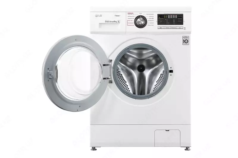 Стиральная машина "LG F1296NDS1" (Белая/серебристая) 6 кг
