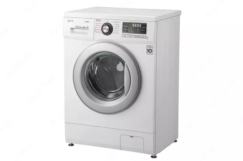 Стиральная машина "LG F1296NDS1" (Белая/серебристая) 6 кг