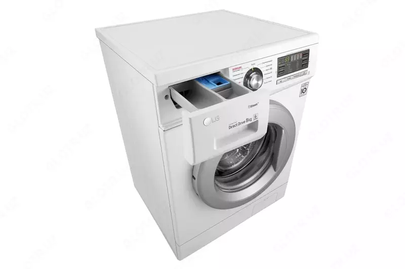 Kir yuvish mashinasi "LG F1296TDS1" (Oq/kumush) 8 kg HOMETECH