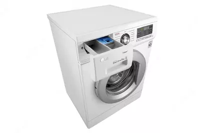 Стиральная машина "LG F1296TDS1" (Белая/серебристая) 8 кг