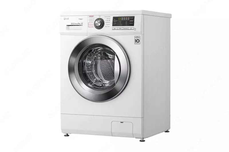 Стиральная машина "LG F1296TDS3" (Белая/Хром) 8 кг