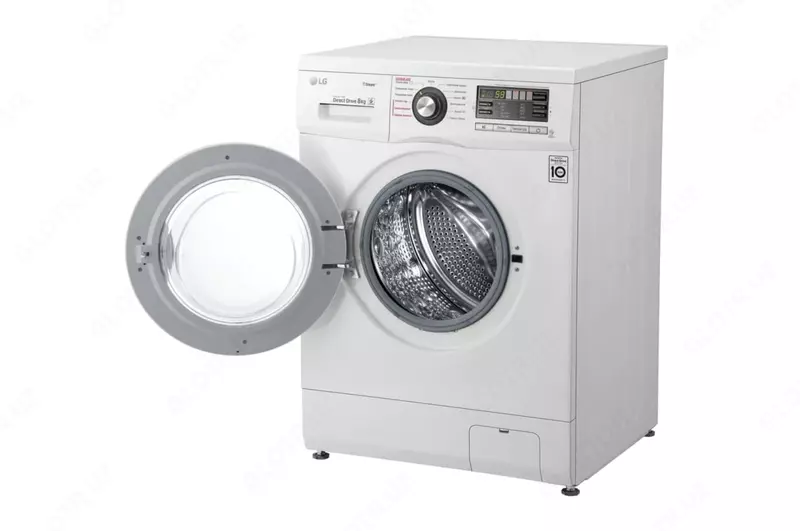 Стиральная машина "LG F1296TDS3" (Белая/Хром) 8 кг