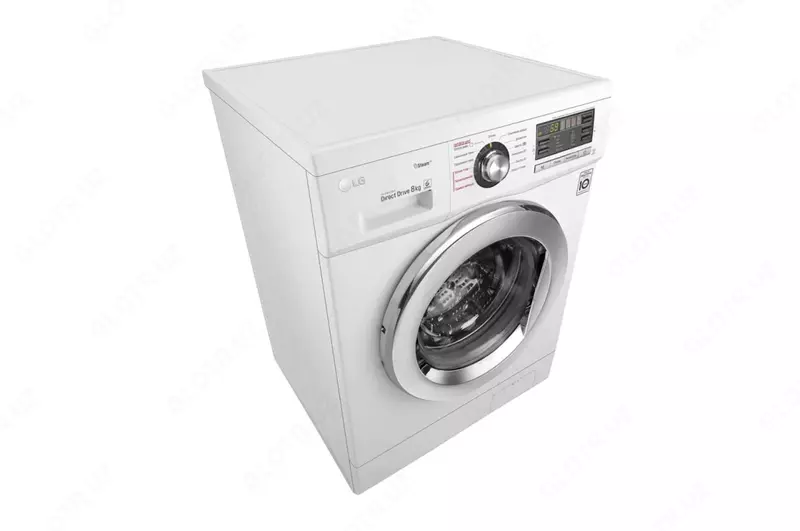 Стиральная машина "LG F1296TDS3" (Белая/Хром) 8 кг
