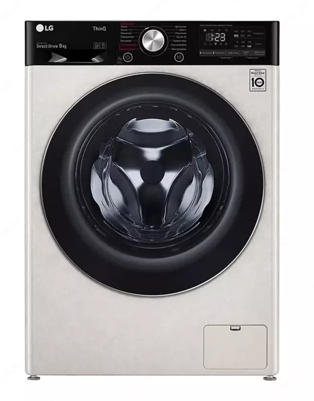 Стиральная машина "LG F4V5VS9B" (Белая/черная) 9 кг