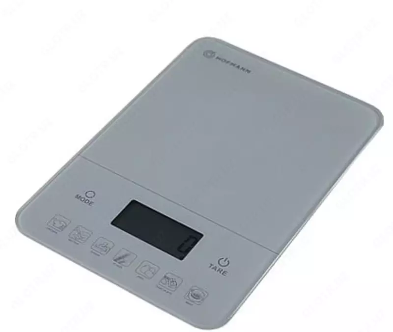 Кухонные весы "Hofmann SKS01N-WH/HF" (Светло - серые)