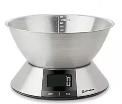 Кухонные весы с чашей "Hofmann SKS-SSLIQ/HF" (Cтальные)