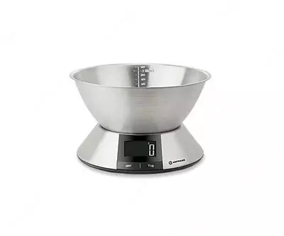 Кухонные весы с чашей "Hofmann SKS-SSLIQ/HF" (Cтальные)