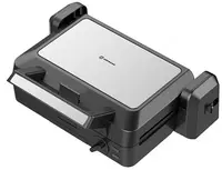 Контактный гриль и Вафельница "Hofmann BSWM01SS-3/HF" (Стальная/черная)