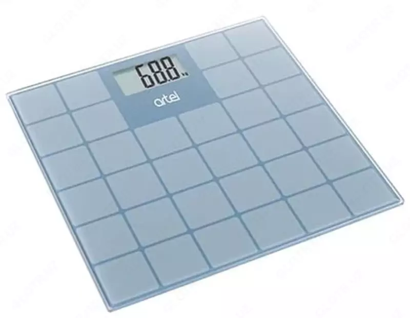 Напольные весы "ARTEL-EB 9383" (Голубые + декор)