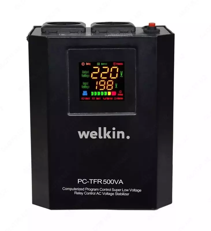 Zamin va devor stabilizatori "Welkin" 500VA (Qora)