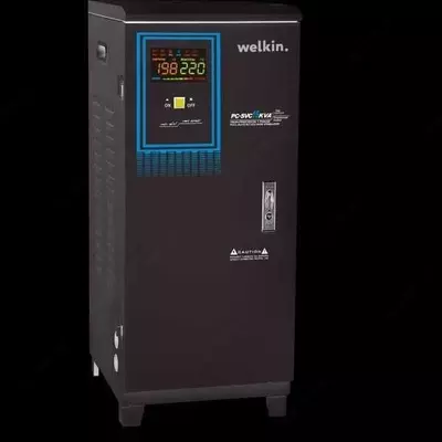 Tarmoqli shkaflar uchun stabilizator "Welkin" 100 000VA (Qora) 380V/3RN