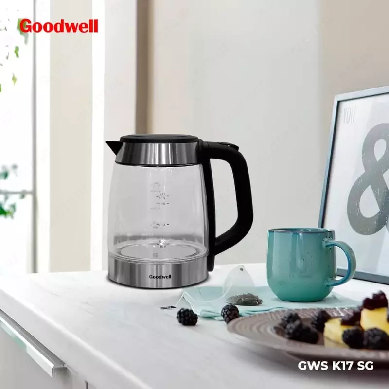 387 200 сум Электрочайник "Goodwell GWS K17 SG" (Прозрачный)