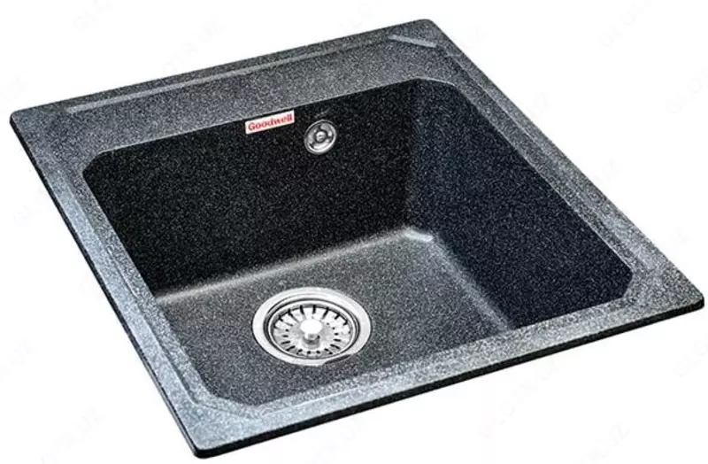 Oshxona uchun lavabo "Goodwell GRS T1001B / 450" (Qora)