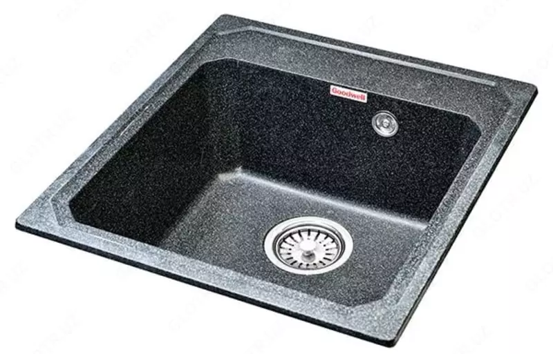 Oshxona uchun lavabo "Goodwell GRS T1001B / 450" (Qora)