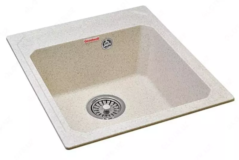 Oshxona uchun lavabo "Goodwell GRS T1001L / 450" (Latte)