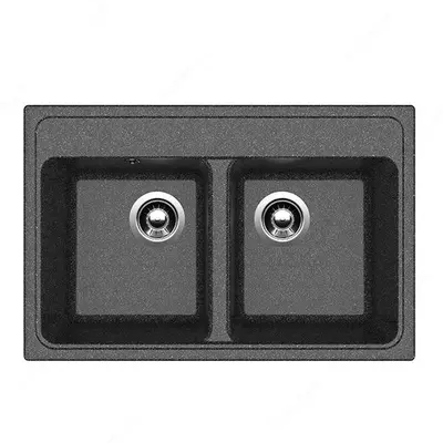 Oshxona uchun lavabo "Goodwell GRS T1101B / 780" (Qora)