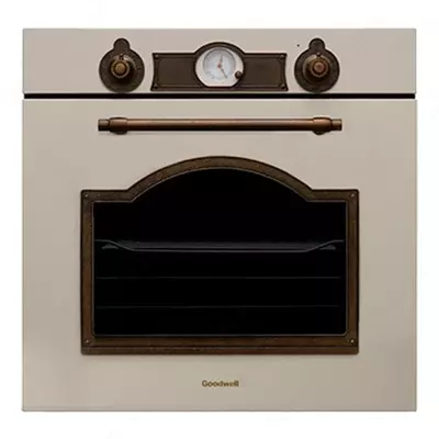 Электрический духовой шкаф "Goodwell GWO-7084 RI" (Бежевый антрацит)