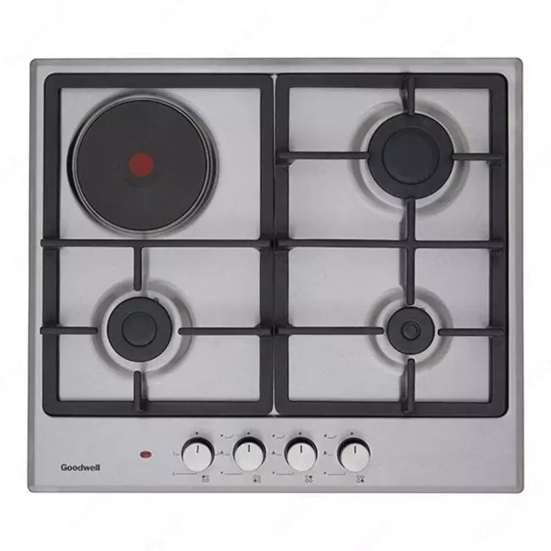 Комбинированная варочная панель "Goodwell GWP-63142 Х" (Серебристая)