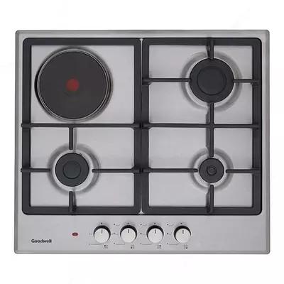 Комбинированная варочная панель "Goodwell GWP-63142 Х" (Серебристая)