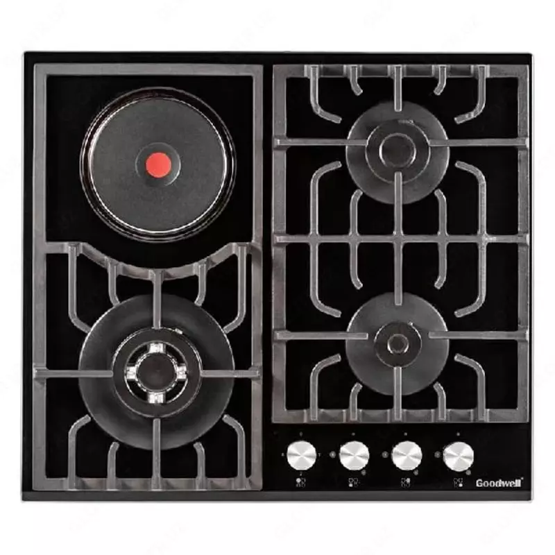 Комбинированная варочная панель "Goodwell GWP-63161 BG" (Черная)