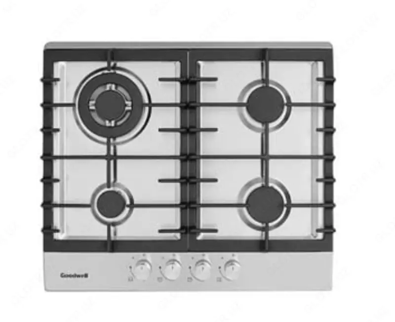 Газовая варочная панель "Goodwell GWP-64 EL 02" (Серебристая)