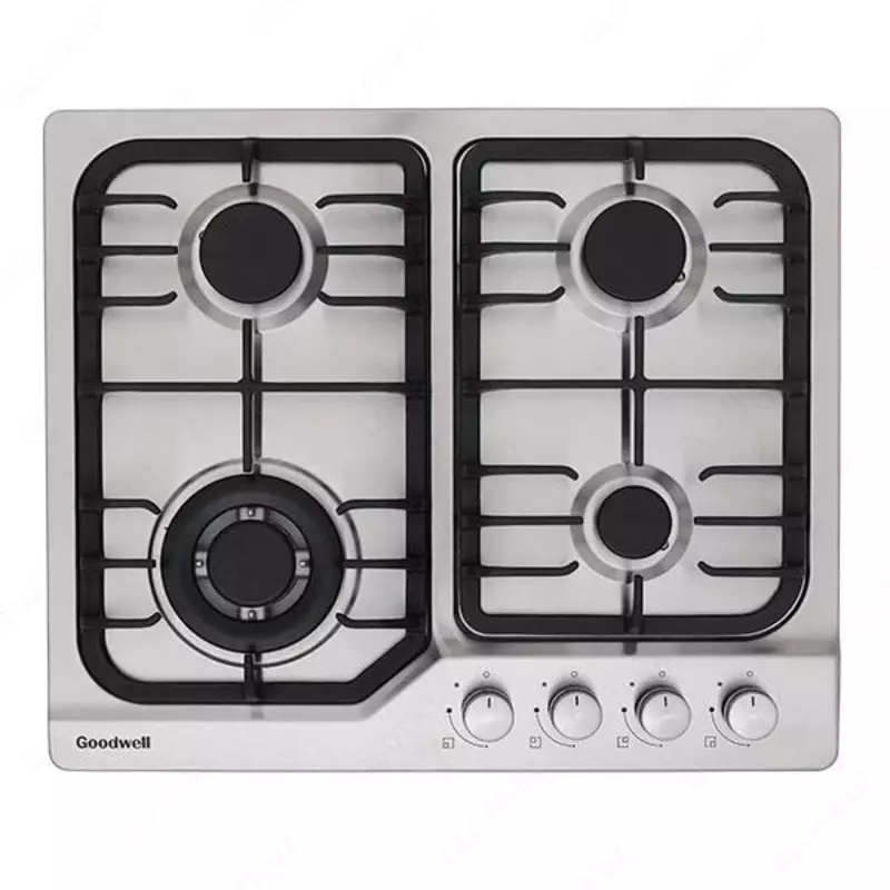 Газовая варочная панель "Goodwell GWP-6402 X" (Серебристая)