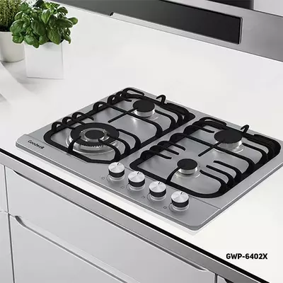 Газовая варочная панель "Goodwell GWP-6402 X" (Серебристая)