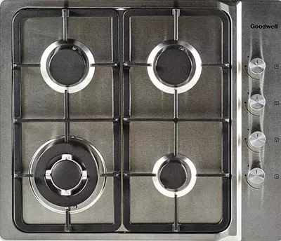 Газовая варочная панель "Goodwell GWP-6408 X" (Серебристая)