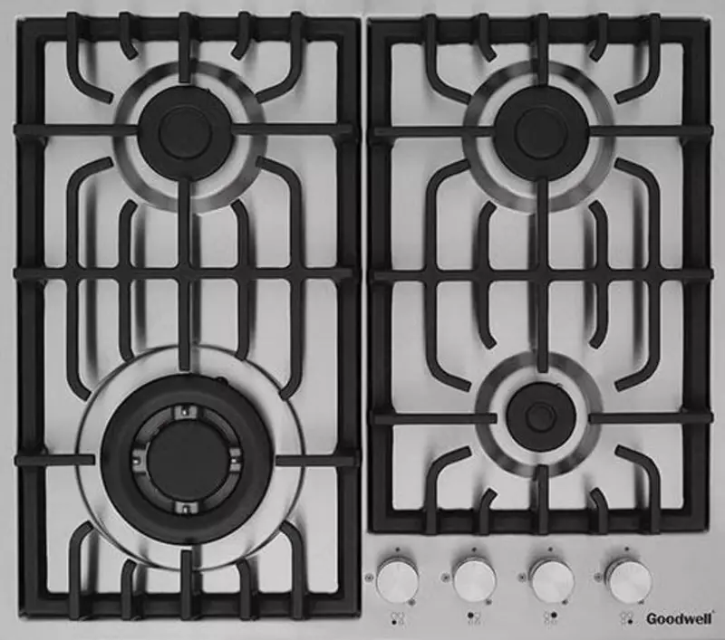 Газовая варочная панель "Goodwell GWP-6461 X" (Серебристая)