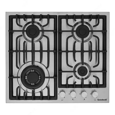 Газовая варочная панель "Goodwell GWP-6461 X" (Серебристая)