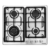 Газовая варочная панель "Goodwell GWP-6462 X" (Серебристая)