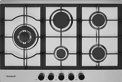 Газовая варочная панель "Goodwell GWP-7505 XL" (Стальная)
