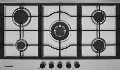 Газовая варочная панель "Goodwell GWP-9505 X" (Стальная)