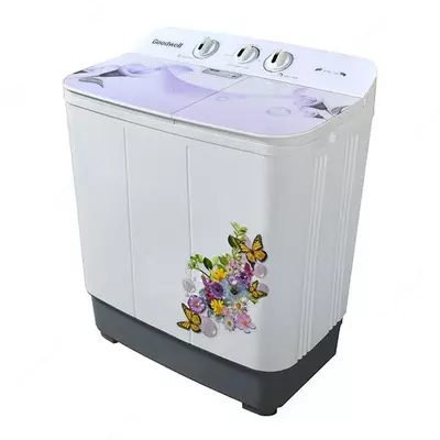 Стиральная машина полуавтомат "Goodwell GSW 733" (Белая+декор) 7/5.5 кг
