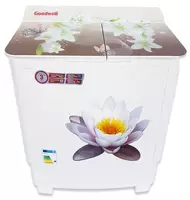 Yarim avtomatik kir yuvish mashinasi "Goodwell GSW 735" (Oq+dekor) 7/5 kg