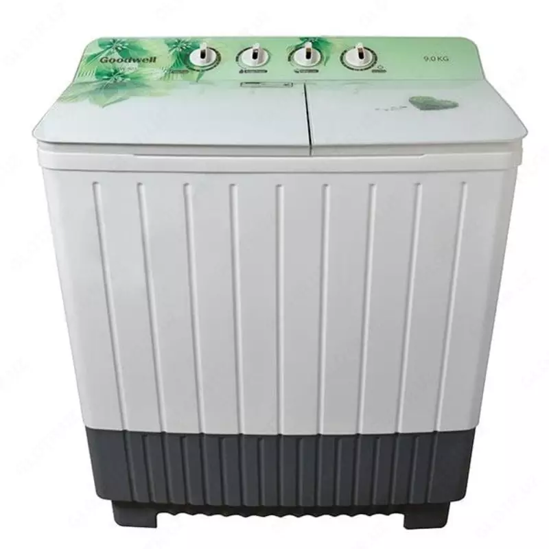 Yarim avtomatik kir yuvish mashinasi "Goodwell GTW 903/1" (Oq/kulrang+dekor) 9/5