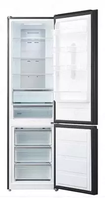 Ikki kamerali maishiy muzlatgich "Goodwell GW B318 BGL2" (Qora)