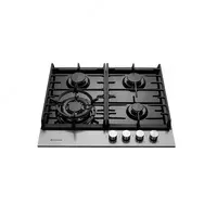 Газовая варочная панель "Hofmann NUOVO CTN641FX/HF" (Стальная/черная) - 3 932 500 сум