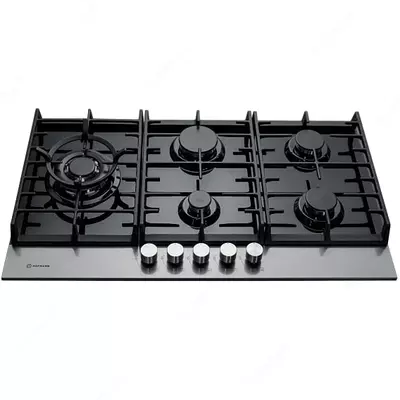 Газовая варочная панель "Hofmann NUOVO CTN951FX/HF" (Серебристая/Черная)