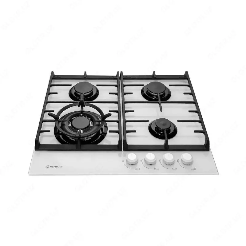 Газовая варочная панель "Hofmann VETRO CTV641WG/HF" (Белая)