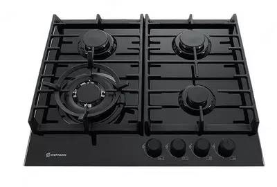 Газовая варочная панель "Hofmann VETRO CTV641BG/HF" (Черная)