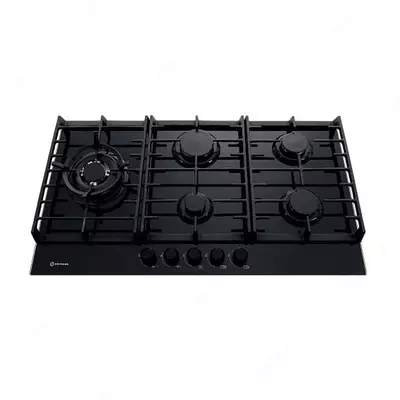 Газовая варочная панель "Hofmann VETRO CTV751BG-1/HF" (Черная)