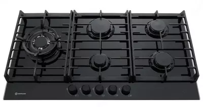 Газовая варочная панель "Hofmann VETRO CTV751BG-1/HF" (Черная)