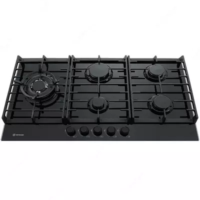 Газовая варочная панель "Hofmann VETRO CTV951BG-1/HF" (Черная)