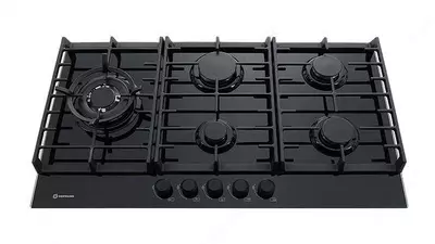 Газовая варочная панель "Hofmann VETRO CTV951BG-1/HF" (Черная)